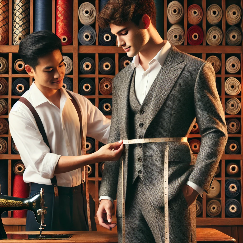 Tailor Working in Studio