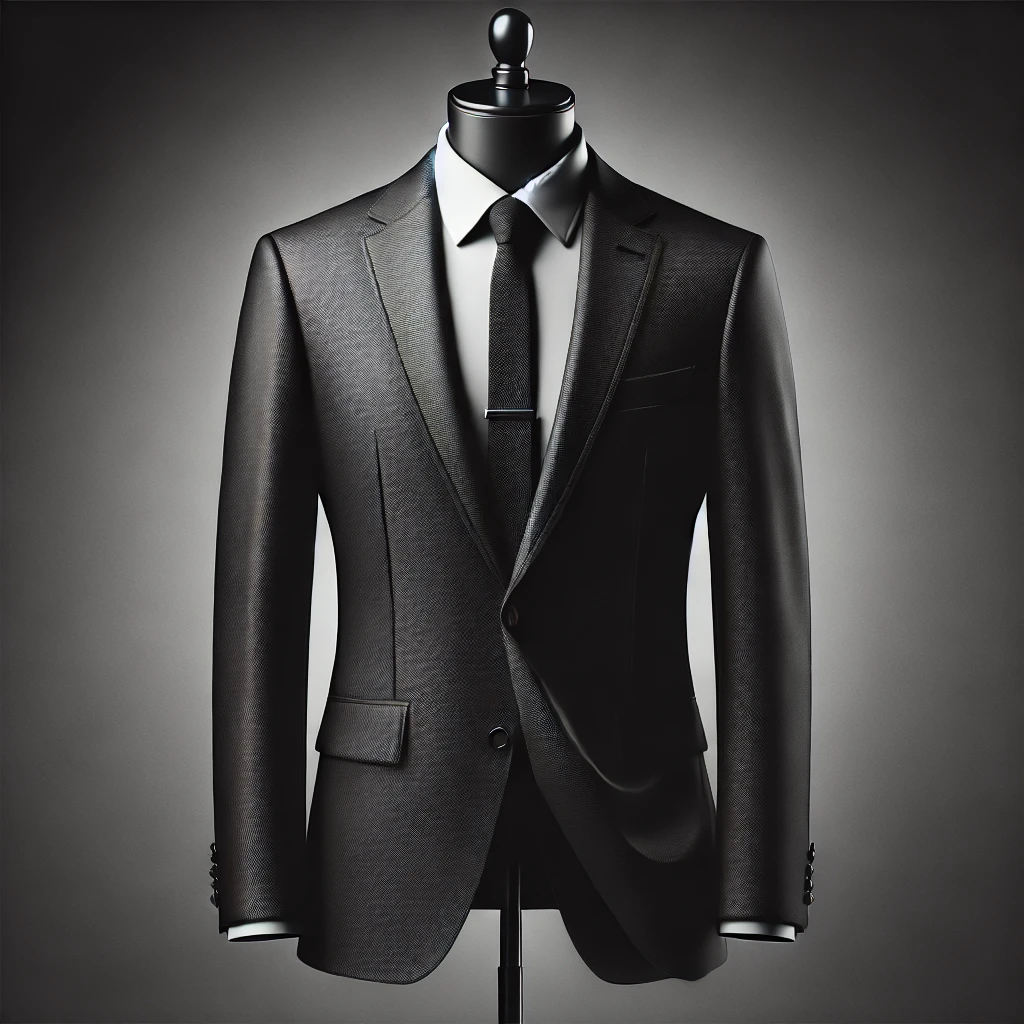 Two Button Black Suit