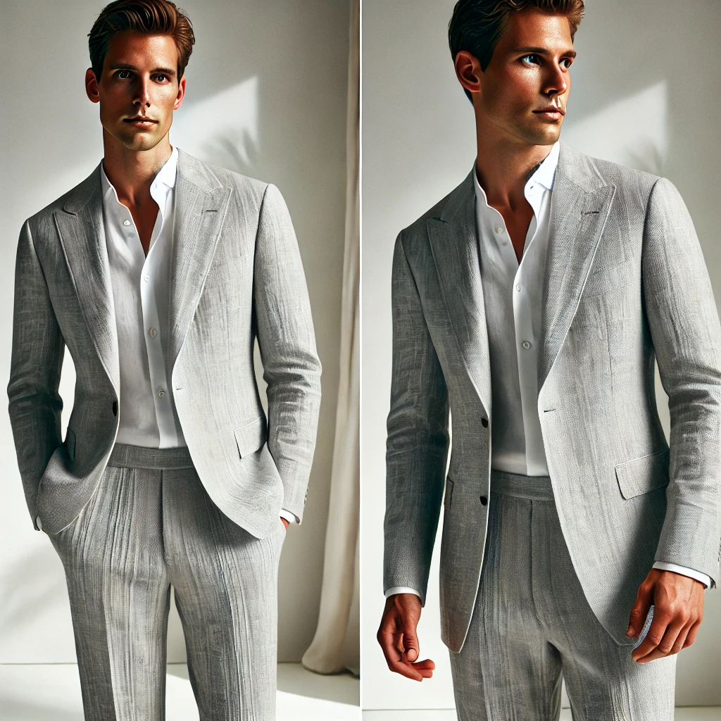 light grey summer suit