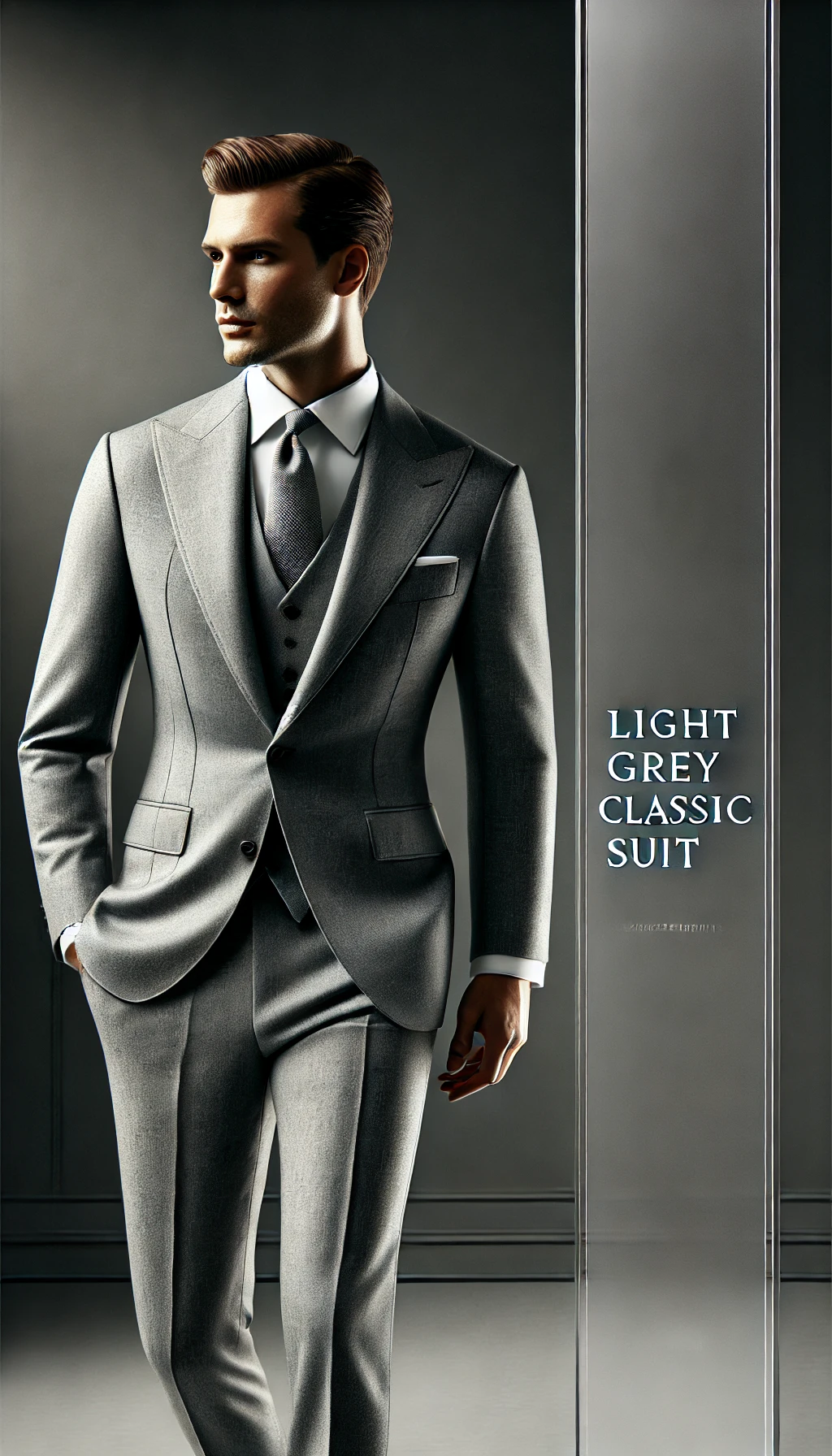 Light Grey Classic Suit Modern Tailor